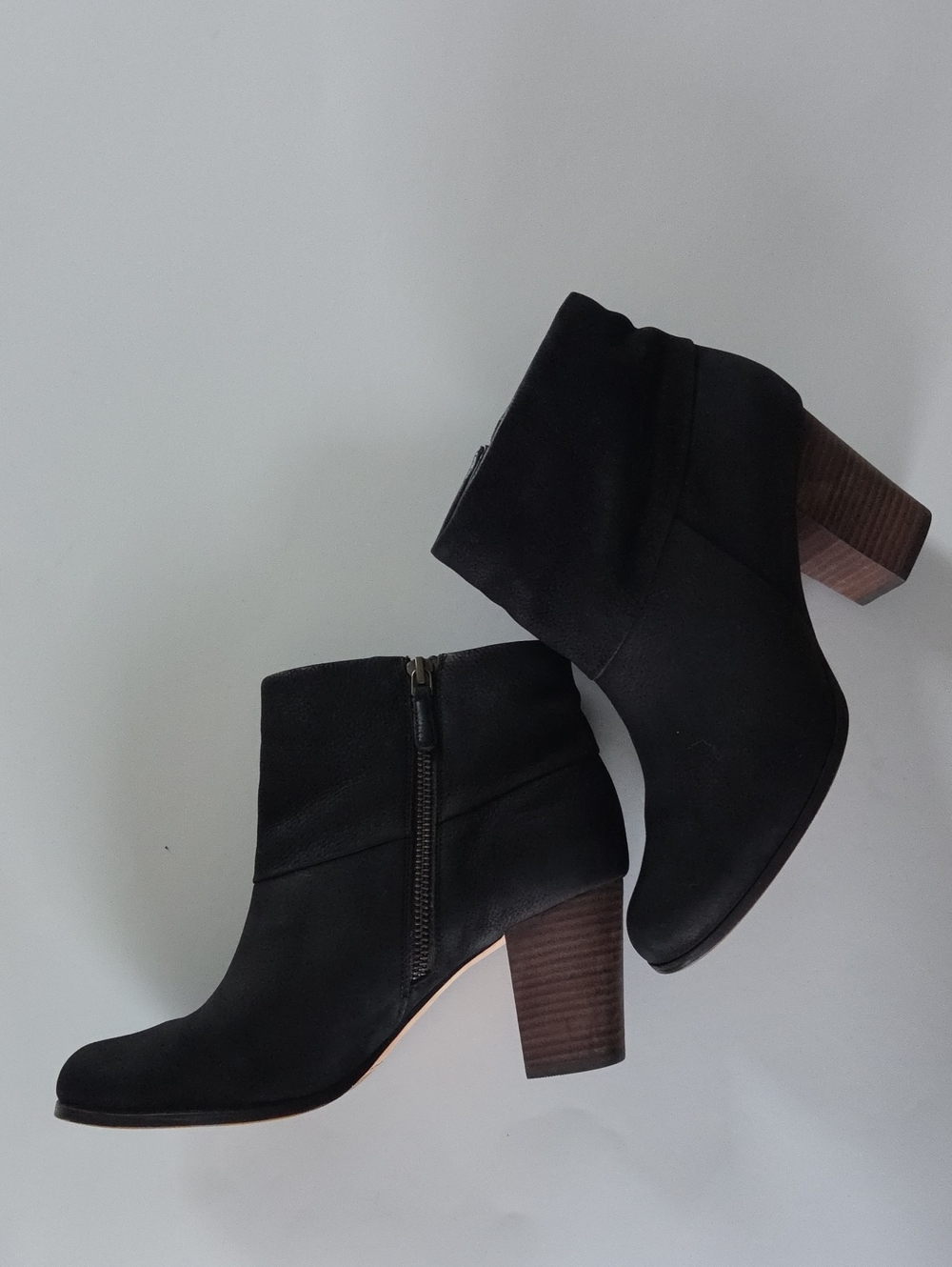 Cole Haan Nike Air Cassidy Bootie Black Leather Heeled Ankle Boots 9B